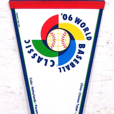 2006 WBC 기념 페넌트-WHITE[MLB] 정품 기념품
